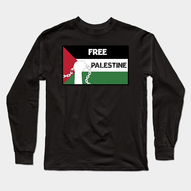 Free For Palestine Long Sleeve T-Shirt by Ras-man93